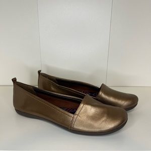 BareTraps Metallic Bronze Wisk Flats Business Casual Dressy, Womens Size 10